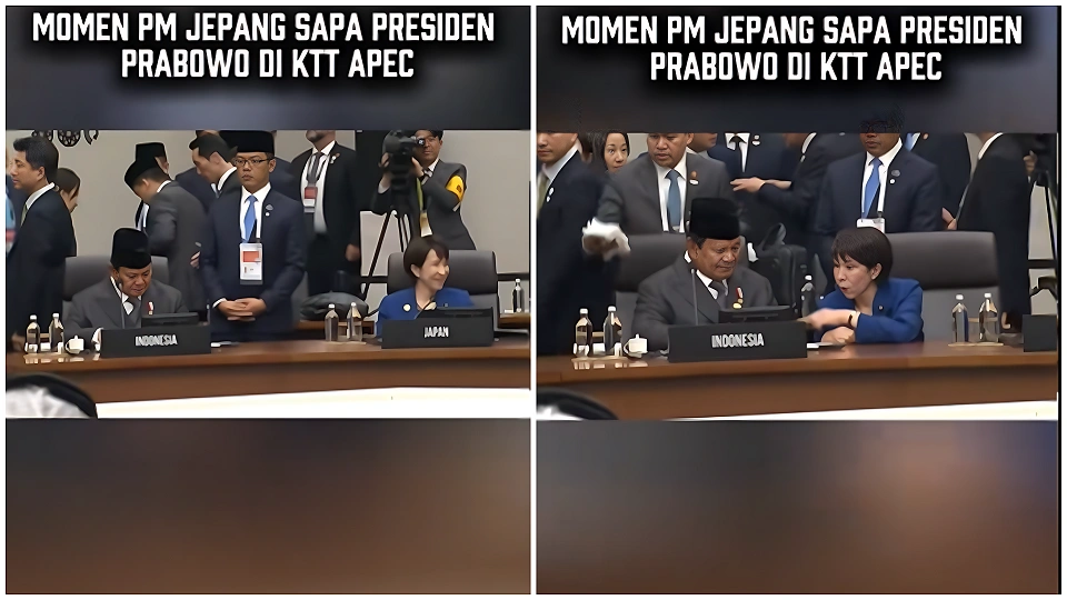 Momen Presiden Prabowo dengan Perdana Menteri Jepang Sanae Takaichi [Tiktok/@tumgrd]